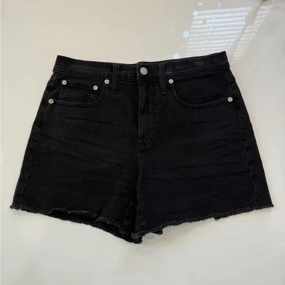 Madewell Black Denim Cutoff Jean Shorts - Picture 2 of 6